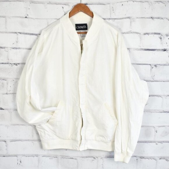 Vintage Camiz 90s does 70s Bomber Style Cotton Jacket XL - Picture 4 of 7